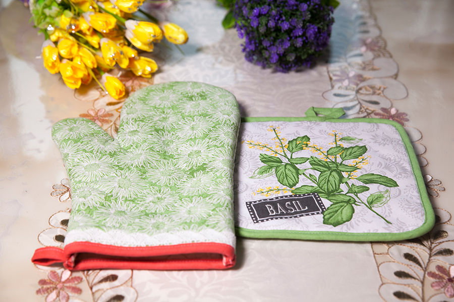 Printed Oven Mitt & Pot Holder